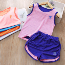 Childrens Set 2021 Summer New Korean Baby Leisure Sports Set Boys Thin Quick Dry Clothing Two Piece