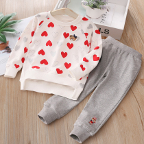 Childrens suit womens foreign style childrens clothing girls sports Childrens Fashion Net Red Girl 2021 New Korean autumn clothes