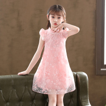 Girls Cheongsam Dress Summer Dress Childrens Clothing Little girl Chinese style Super Fairy little girl Sleeveless princess Dress