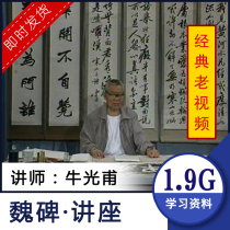 Niu Kwang Wei Weibei calligraphy teaching video brush regular script Wei Weibei beginner zero basic introductory correspondence lecture tutorial