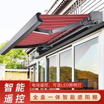 Outdoor Home Full Box Awning Folding Telescopic Canopy Villa Balcony Electric Luxurious Door Face Patio Canopy