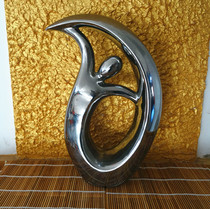 Ceramic ornaments Abstract figures Creative home accessories photography background Desktop bar Modern art has a small knock