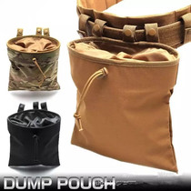 Outdoor camouflage tactical debris storage clip box recycling bag Large molle water bomb equipment waist cover with hanging bag