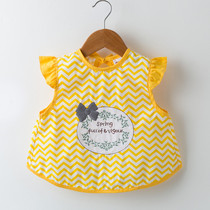 Hood Clothes Children Eating Walled Hood Autumn Winter Womens Baby Apron Waterproof Sleeveless Pure Cotton Kids Drawing Kindergarten Meals