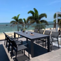 Outdoor table and chair hotel terrace garden leisure table and chair homestay courtyard coffee net red shop simple dining table and chair combination