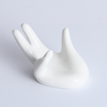 Ocarina ceramic hand rest accessories Carina base Carina accessories white tea set Cup rest