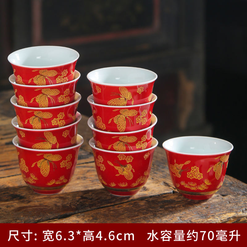 The Master cup single cup 999 sterling silver cup tea ceramic sample tea cup with silver, kung fu bowl is pure manual coppering. As silver cup