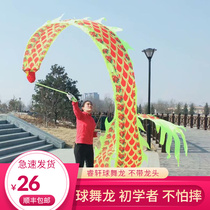 Piazza Fitness dragon with throwing ribbons of middle aged begoners dance balls Colour dragon XII Zodiac dragon performance props