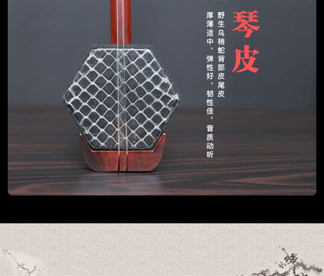 越剧剧团专用黑檀越胡二胡乐器成人演奏专业主胡厂家直销胡琴_不打折