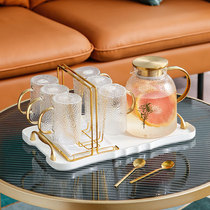 Light luxury glass water cup set living room home drinking cup tea cup beer cup tea set