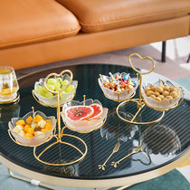 Nordic luxury glass fruit plate modern home living room ins candy plate tea table Net red snack fruit plate