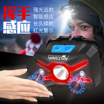 led induced headlights strong light charging ultra-lit head ultra-light small night fishing special user external flashlight