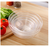 Restaurant transparent fruit salad bowl plastic anti-fall round tea bowl acrylic glue bowl vegetable bowl PC handwashing cup