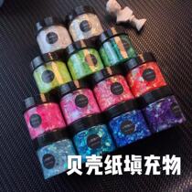 Little whale diy candy shell paper magic sequins crystal glue handmade ashtray key chain filler