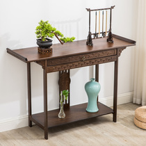 New Chinese home Xuanguan tai Bar Several leaning against wall case narrow table end view table for table solid wood light lavish door hall Xuanguan Table