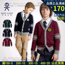 Eaton Gide Boys Knitted Cardigan Childrens Clothing 2014 Spring and Autumn Clothing Childrens Sweater Girls Knitwear 13M016