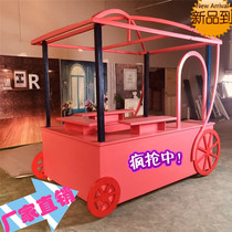 Solid Wood Vending Caravan mobile snack caravan Trolley Dining Car Cotton Candy Vending Caravan Outdoor Stalls