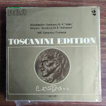 Mendelsson 4 Schubert 8 Symphony Toscanini Conductor Black Records LP