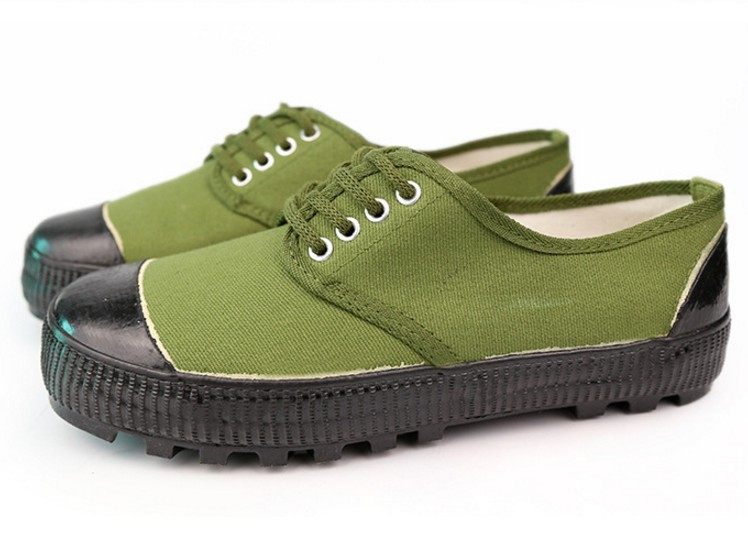 47码军绿解牌鞋大底加深齿防滑工地耐磨橡胶劳保作训鞋工作黄胶鞋