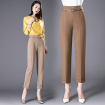 Brother new trousers 2021 autumn and winter high waist pants casual pants nine straight pants womens suit spring and autumn