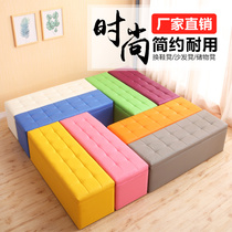 Shoe change stool Locker room shoe cabinet Clothing store bed storage sofa stool Rectangular rest shoe store storage stool