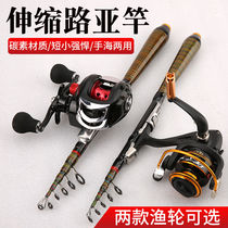 Hunter flying shark carbon stretching road pole short sea pole mini-rod fishing rod M fishing rod