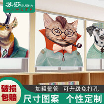 Custom roller blinds Blinds shading free hole installation Kitchen bathroom toilet Waterproof shading lifting roller blinds
