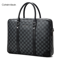 Cohnim Kevin new business bag computer bag business travel monochrome briefcase mens tide bag