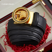 Cohnim Kevin2021 new mens belt leather automatic buckle business tide youth pants belt cowhide belt