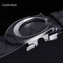 Cohnim Kevin belt Mens leather automatic buckle business trendy youth pants belt Casual cowhide belt
