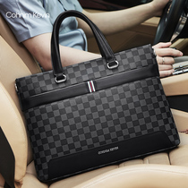 Cohnim Kevin mens handbag large-capacity business travel business bag Casual trend simple hand-held briefcase