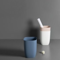 Japanese trash can home living room kitchen bathroom bedroom new color scheme creative without cover storage paper basket ins Wind