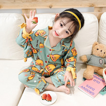 UK Next Kiss Kids Pajamas Thin Korean Style Cartoon Long Sleeve 100% Cotton Baby Girls Home Clothing Spring Autumn