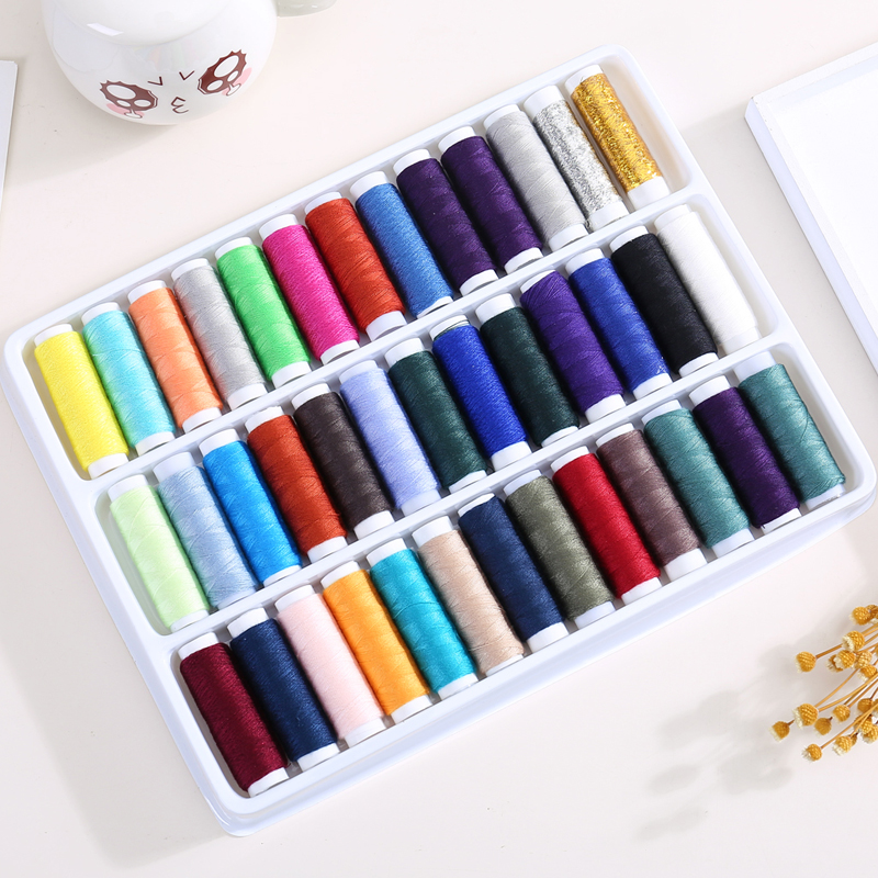 sewing thread, household sewing machine thread set, small coil thread, multi-color, needle thread, denim thread, color thread, sewing thread, handmade