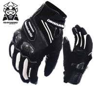 Malushen marushin motorcycle riding anti-drop locomotive carbon fiber protection imported sheepskin gloves wear-resistant