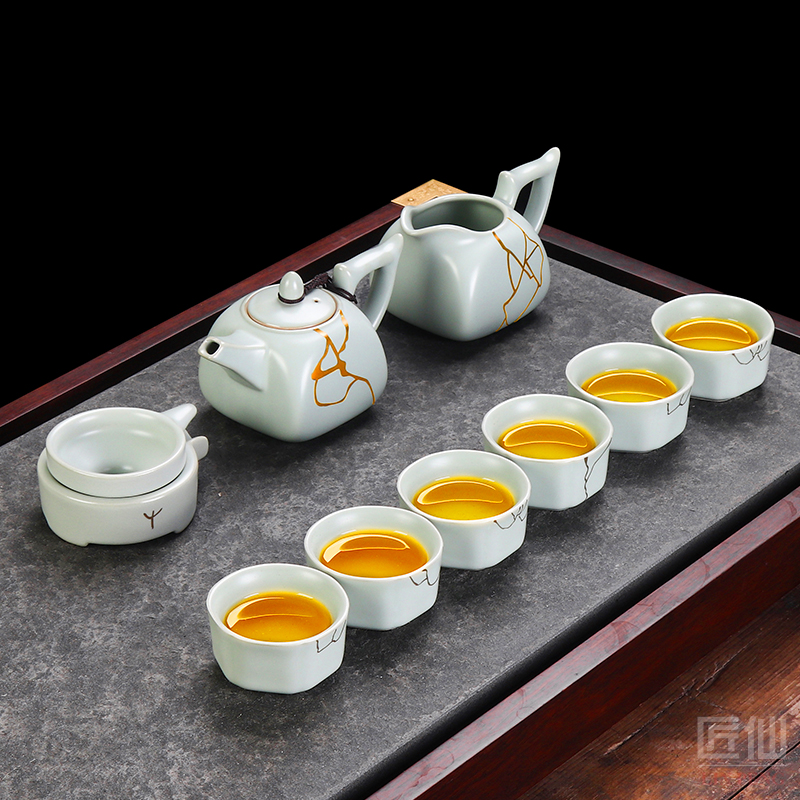 Artisan fairy your up kung fu tea set ceramic household paint a complete set of your porcelain piece can raise the teapot teacup suit