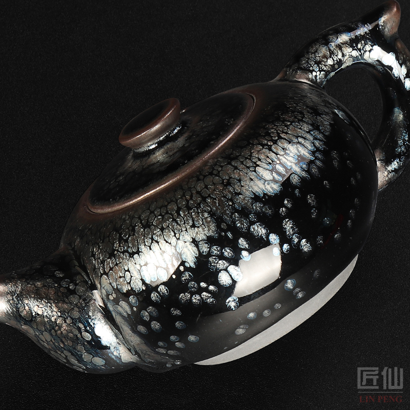 Artisan fairy jianyang built one single pot of ceramic teapot household pure manual tire iron droplets kung fu tea teapot