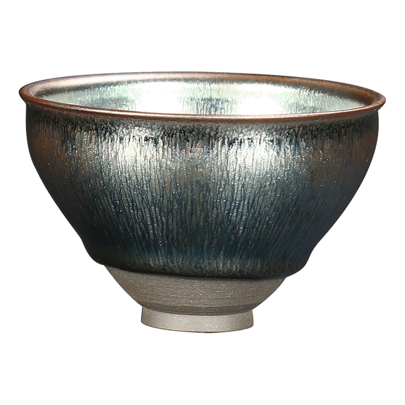 Artisan fairy jianyang built lamp that checking ceramic cups domestic iron ore tire master cup of a single large expressions using light beam
