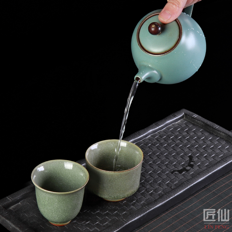 Natural crystalline glaze teacup single sample tea cup masters cup ceramic household variable ice crack kung fu tea cups