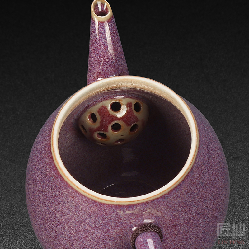 Artisan fairy five ancient jun home checking ceramic teapot single pot slicing can raise your up kung fu tea set masterpieces