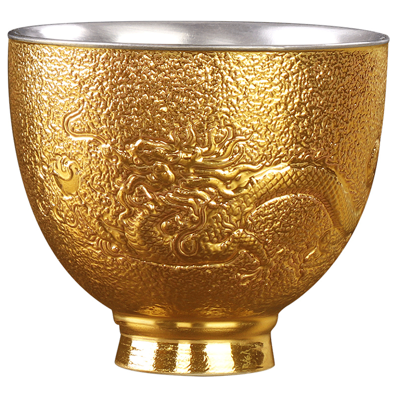 Artisan fairy gold mine loader zodiac silver cup masters cup sample tea cup of household ceramics creative kung fu tea cups