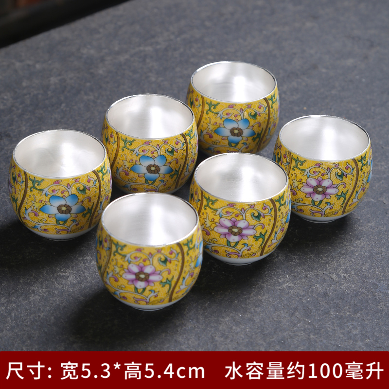 Jingdezhen tea cups ceramic bowl grilled famille rose flower flower sample tea cup master single CPU hand - made kung fu tea cups