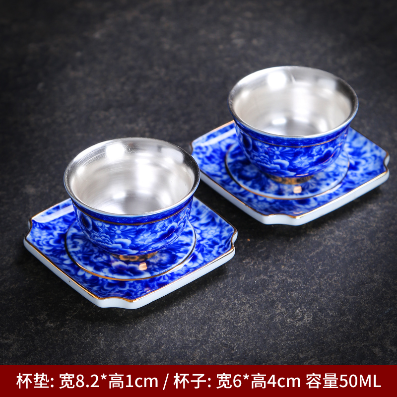 Blue and white porcelain cup Chinese style restoring ancient ways sample tea cup masters cup small bowl ceramic kung fu tea cup