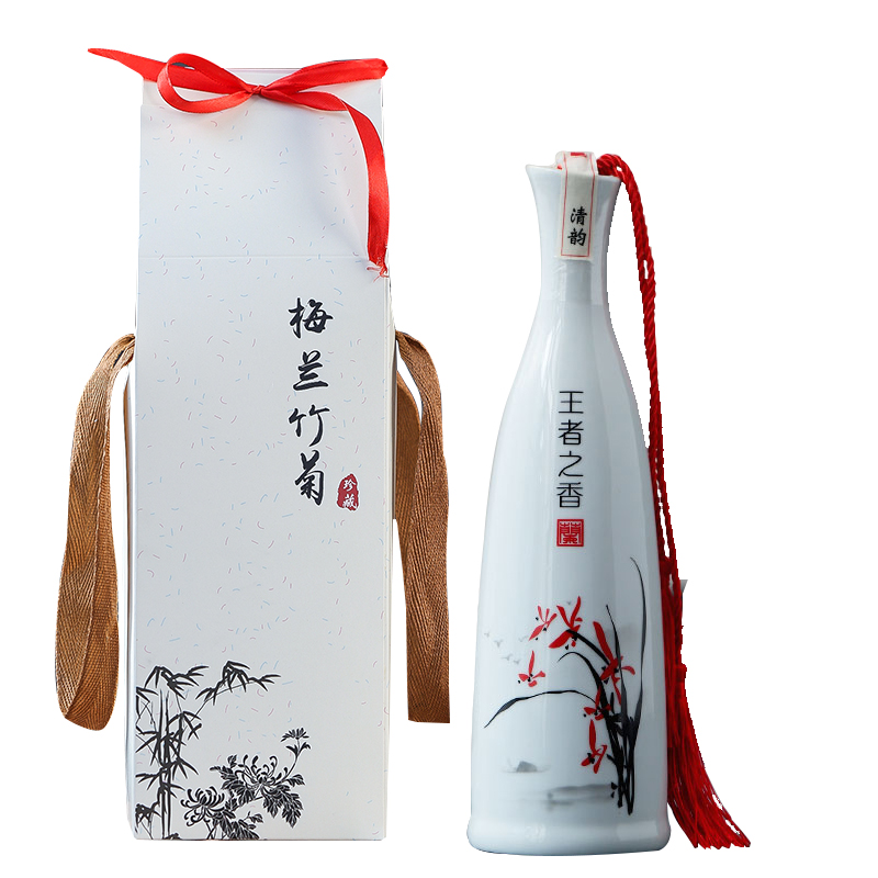 An empty bottle 1 catty ceramics with box gift box wine gift box of high - grade wine box, carton portable paper wine box