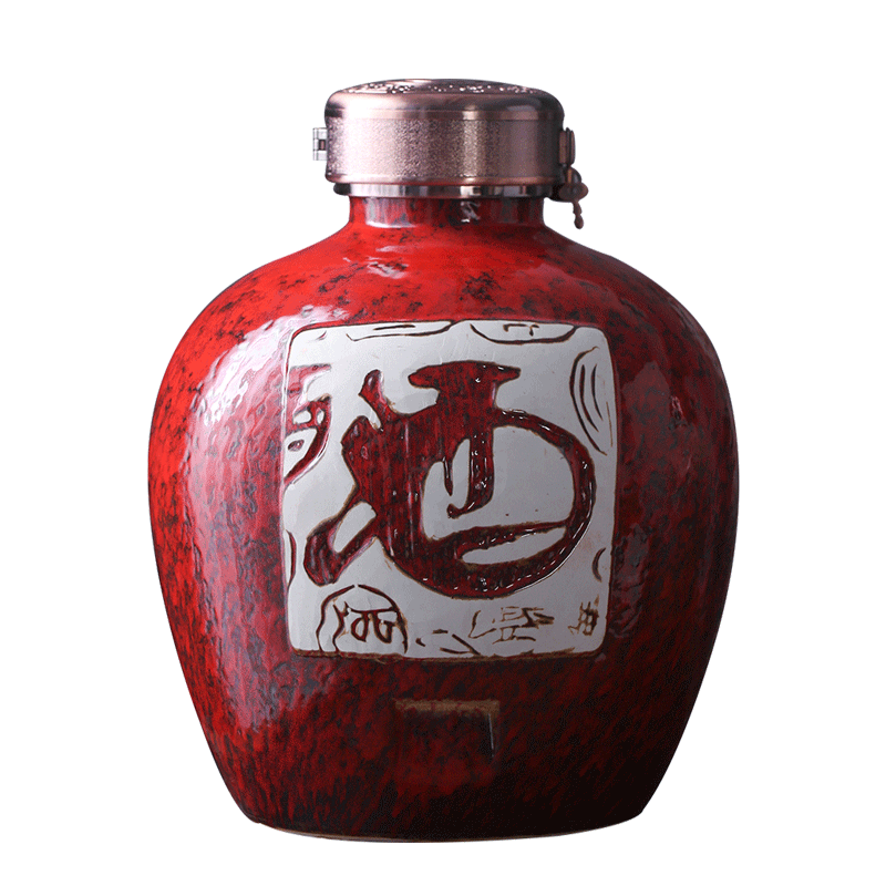 Jingdezhen ceramic jar 10 jins 20 jins 30 seal wine it hip household archaize liquor mercifully jars