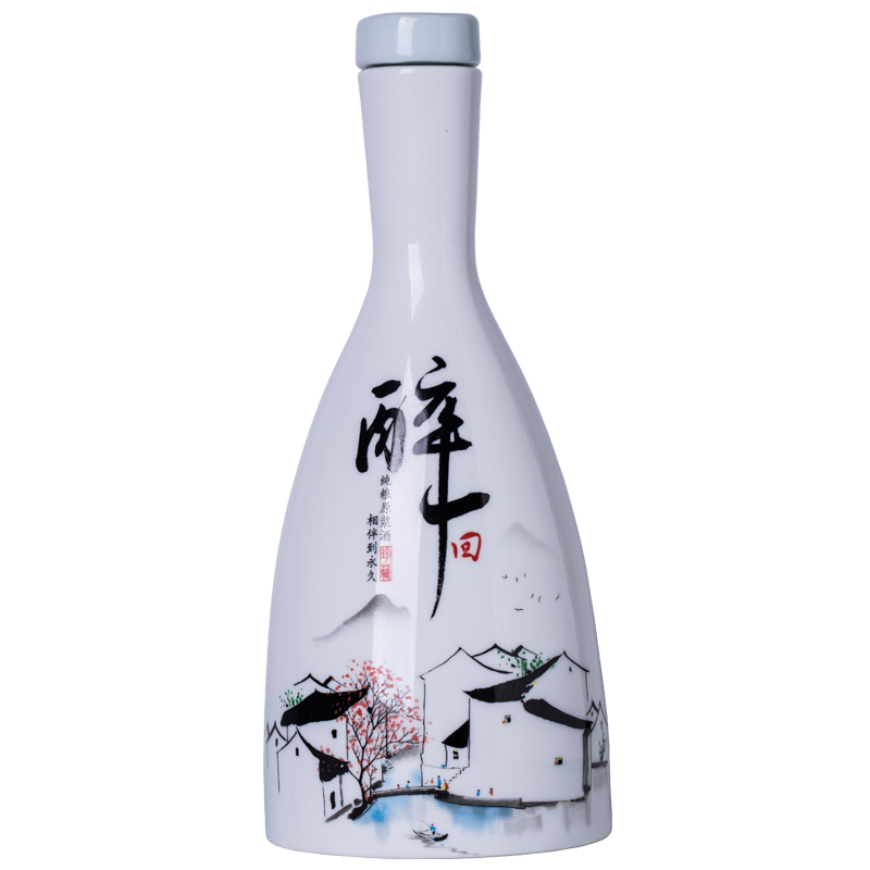 Ceramic 1 catty empty bottle liquor 1 catty restoring ancient ways with creative furnishing articles wine jugs of jingdezhen domestic wine jars