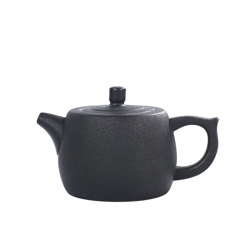 Black pottery teapot single pot of I and contracted household ceramics Japanese side the kung fu tea set xi shi office make tea