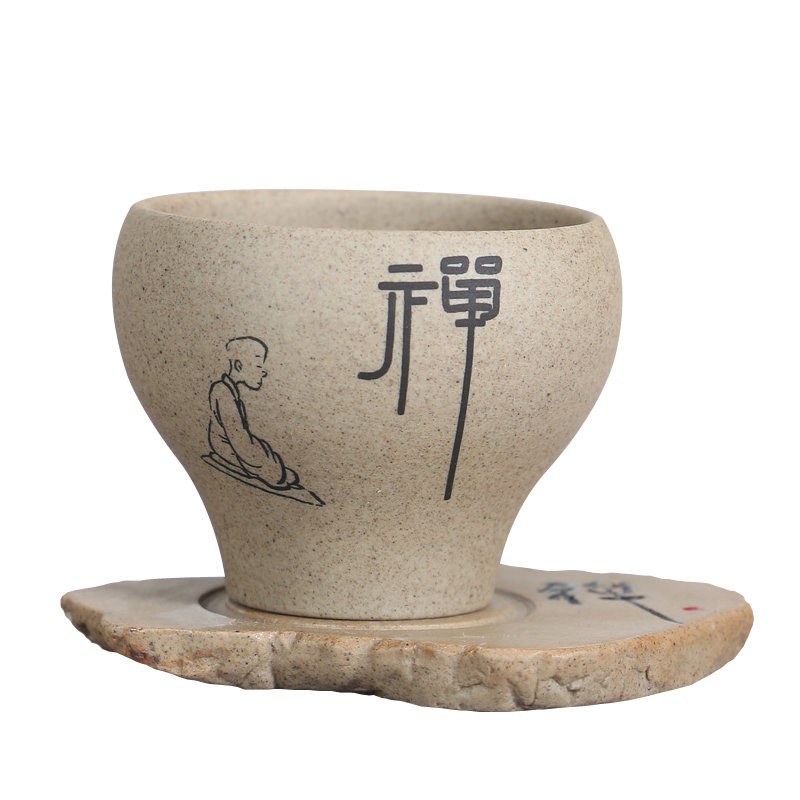Tang Yan fang ceramic cups kung fu tea set the clay sample tea cup home pu - erh tea masters cup handwritten coasters tea taking