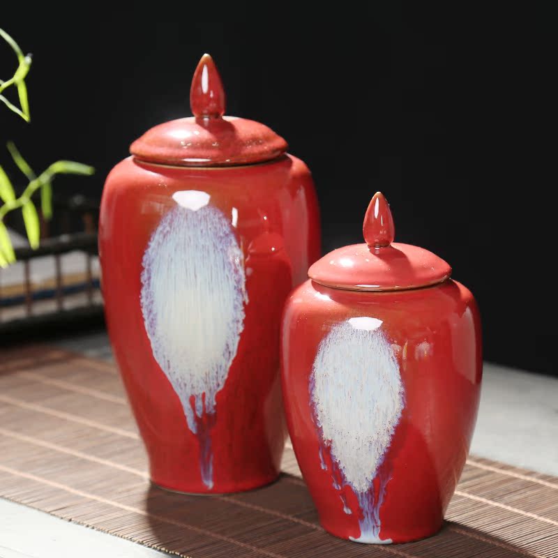 Variable green tea caddy fixings ceramic large POTS sealed as cans household pu - erh tea and tea box storage moistureproof the supers