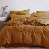 French imports raw material pure linen cotton linen fabric fabric DIY bed cover pillowcase bedcover sleeping monoset